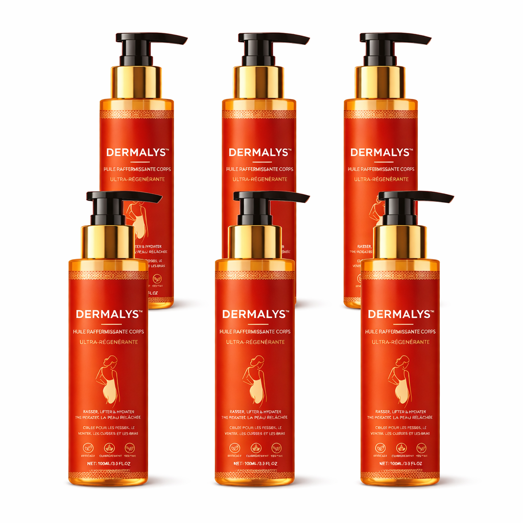 Dermalys™ Huile Raffermissante Corps Ultra-Régénérante | Retendez votre peau relâchée en 7 jours sans chirurgie ni produits chimiques !