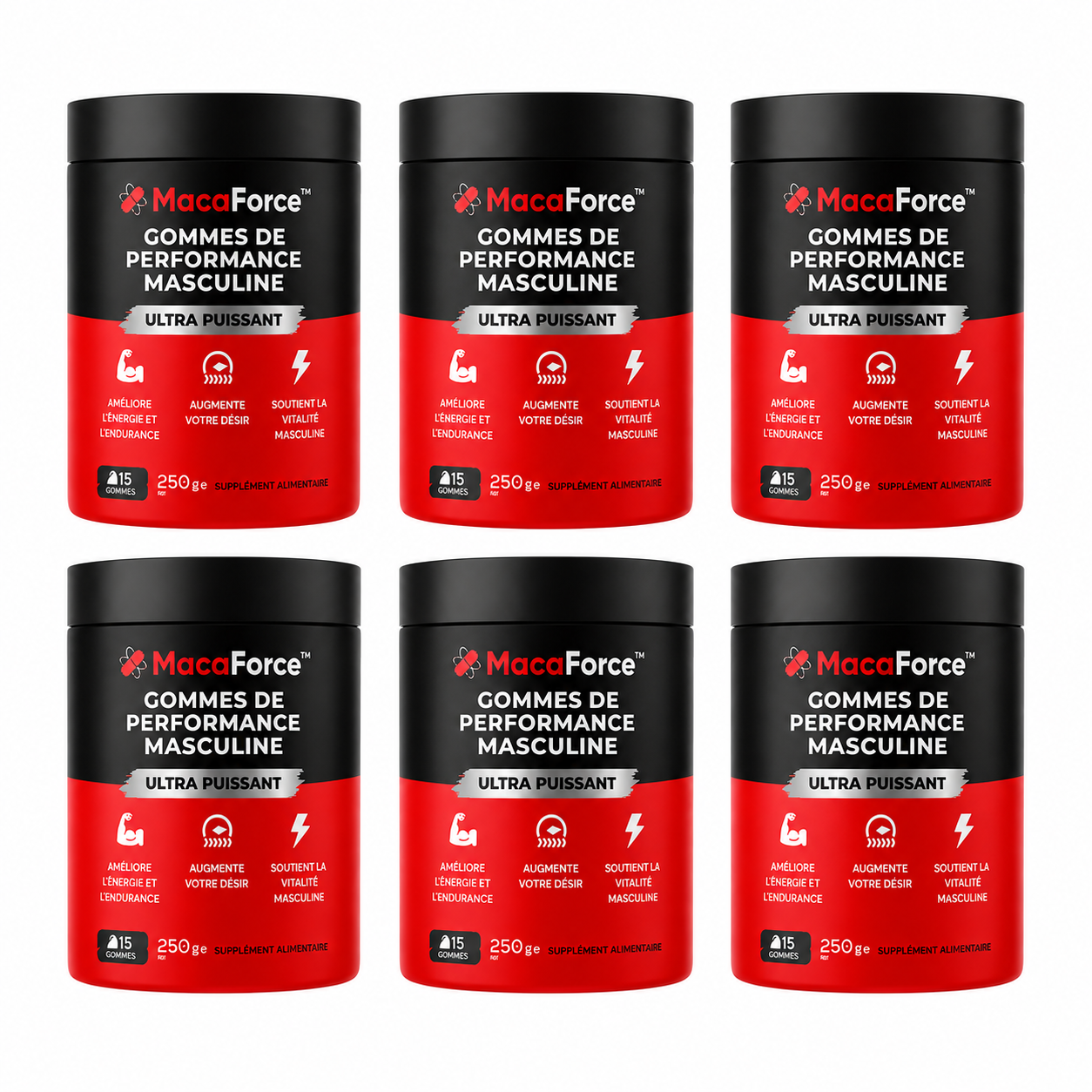 MacaForce™ Gummies Virilité au Maca | Obtenez une érection dure en 5 minutes, sans avaler de pilules !