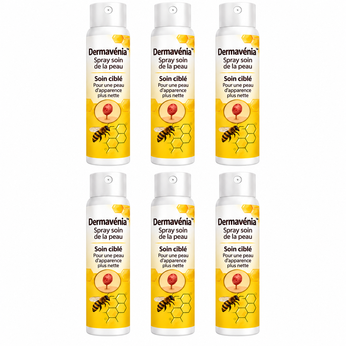 Dermavénia™ Spray Cutané au Venin d’Abeille | Éliminez verrues, taches et boutons en 10 minutes !