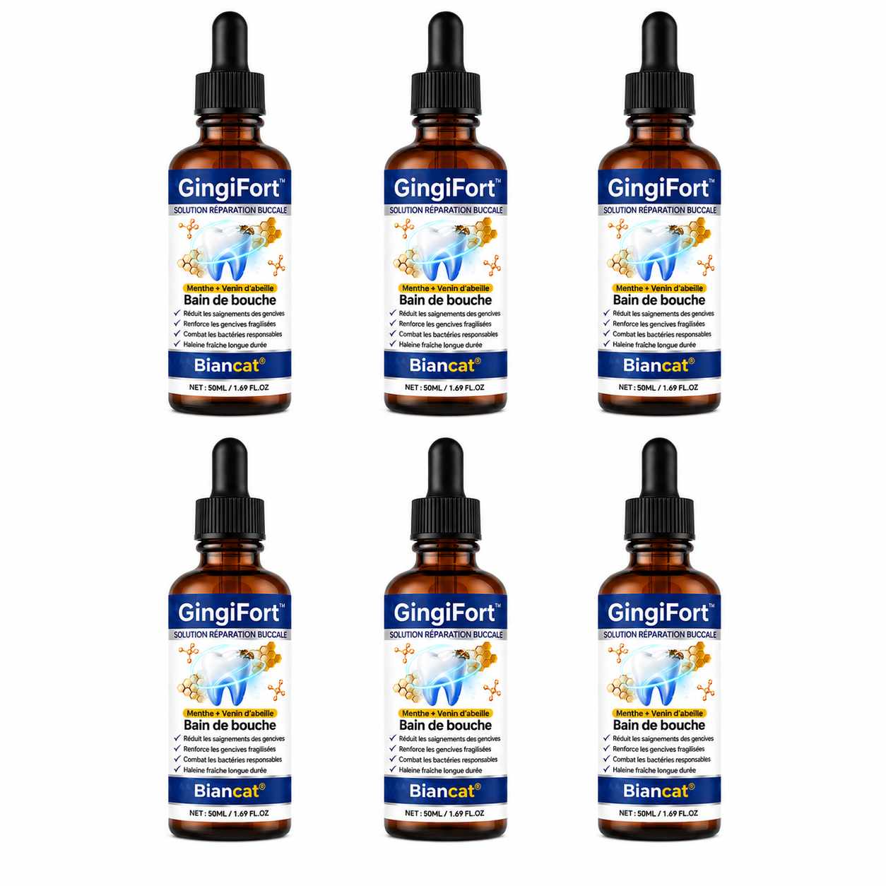 GingiFort™ Solution Réparation Buccale | Stoppez le déchaussement et renforcez vos gencives en quelques jours !