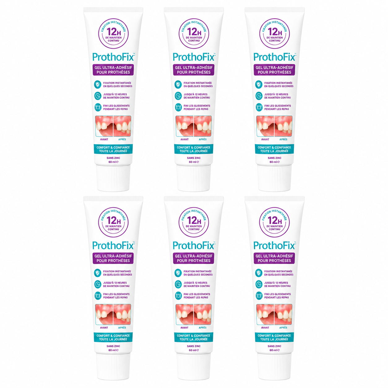 ProthoFix™ Gel Ultra-Adhésif pour Prothèses | Fixation Instantanée & Confort Absolu Toute la Journée!