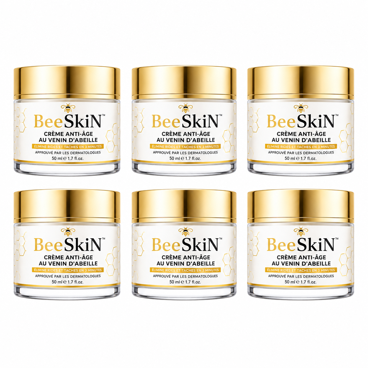 BeeSkiN™ Crème Anti-Âge au Venin d’Abeille | Élimine rides et taches en 3 minutes – approuvé par les dermatologues!