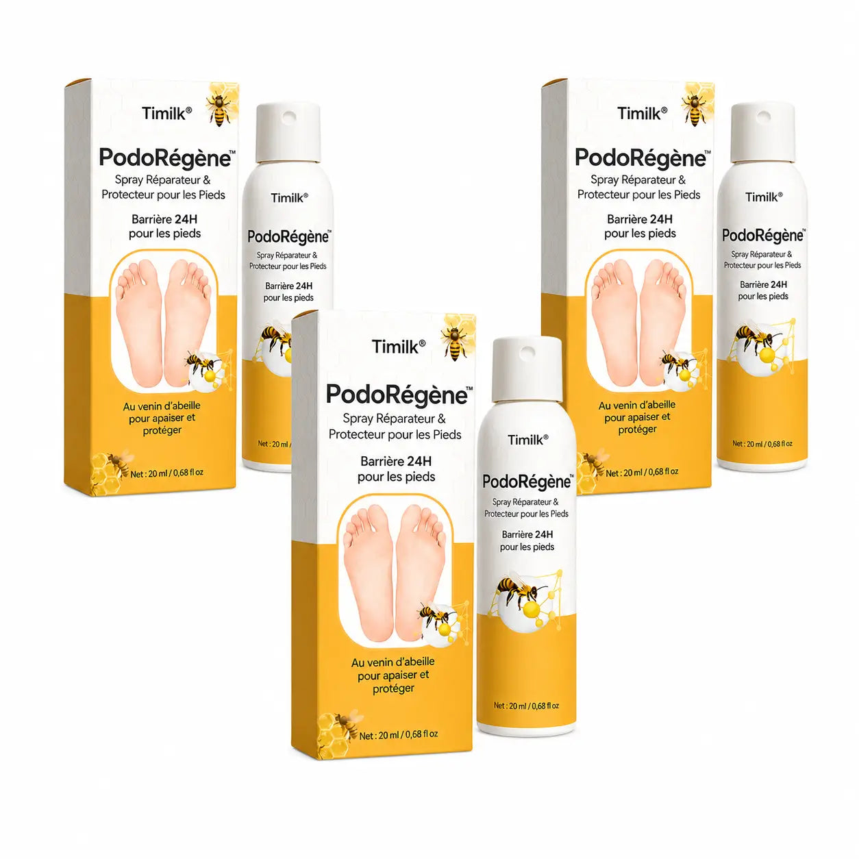 PodoRégène™ Spray Réparateur & Protecteur pour les Pieds | Protège et régénère la peau fragilisée dès la première application !
