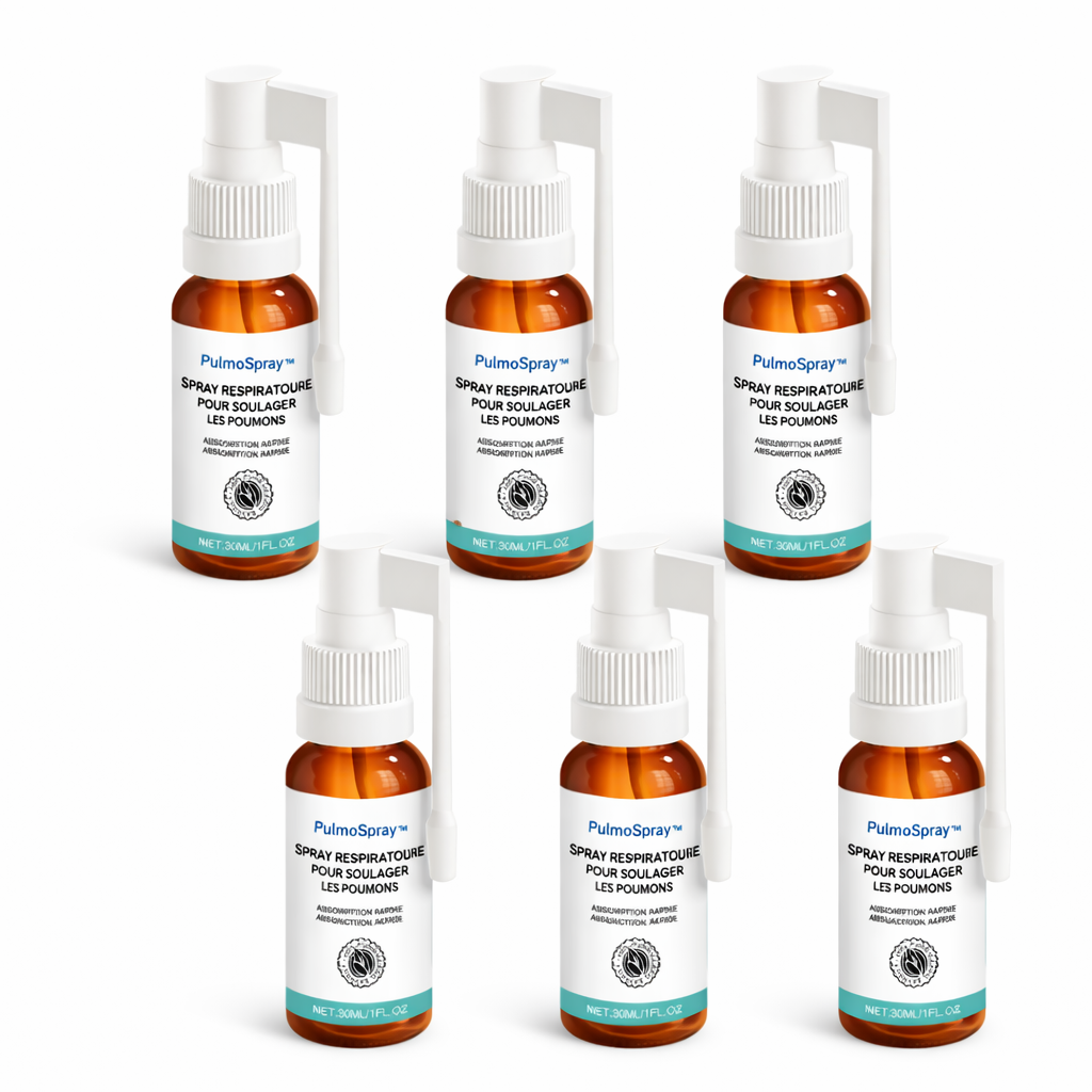 PulmoSpray™ Spray Respiratoire | Éliminez jusqu’à 92 % du mucus en 48 heures !