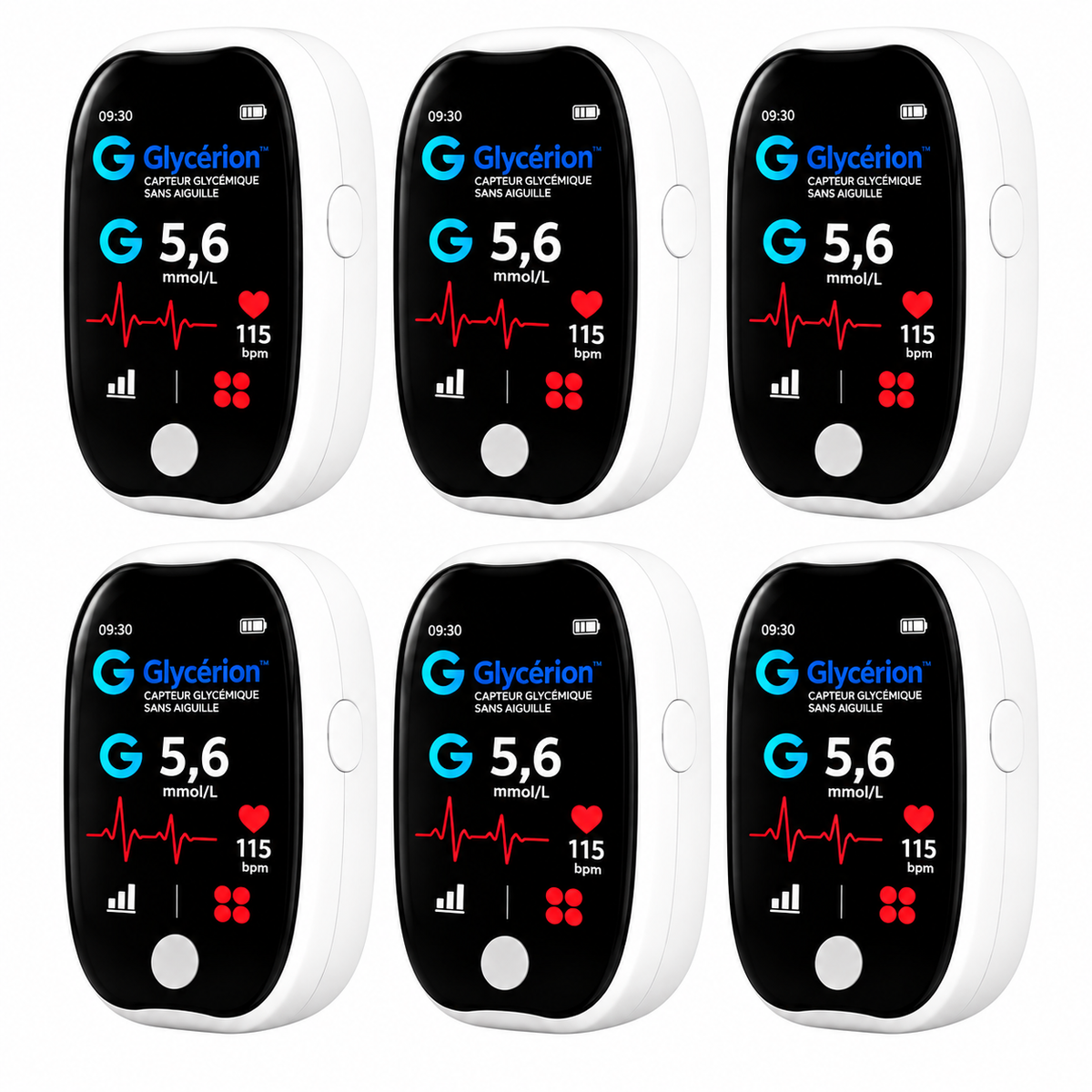 Glycérion™ Capteur Glycémique Sans Aiguille | Contrôlez votre glycémie en 3 secondes – sans douleur, sans piqûre, sans bandelette !
