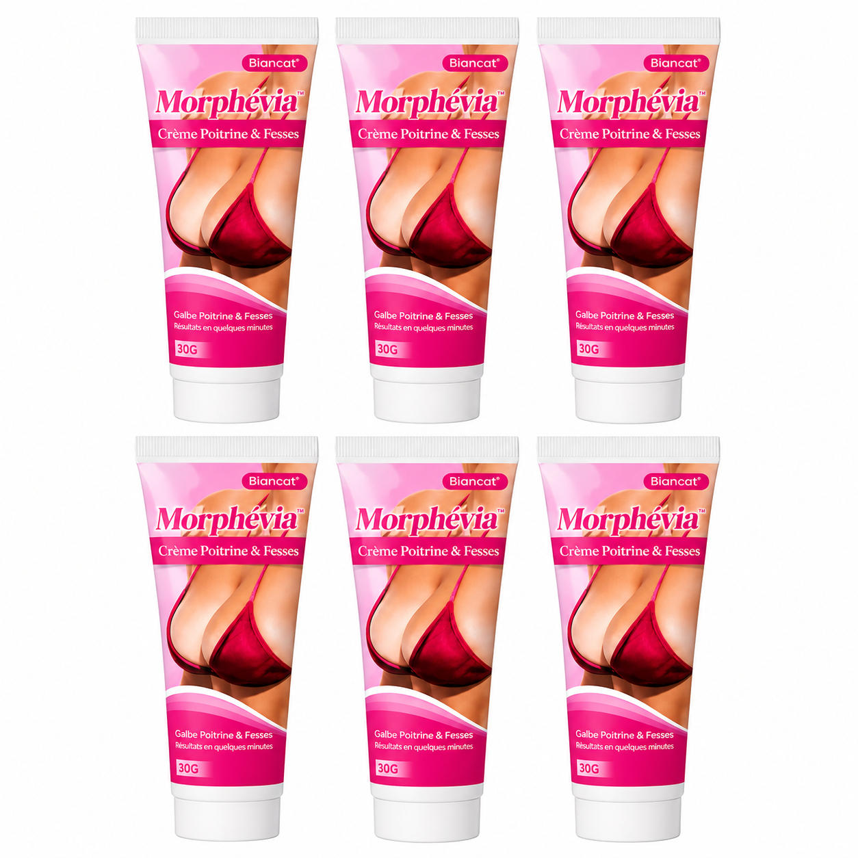 Morphévia™ Crème Poitrine & Fesses | Augmente visiblement vos formes en quelques minutes !