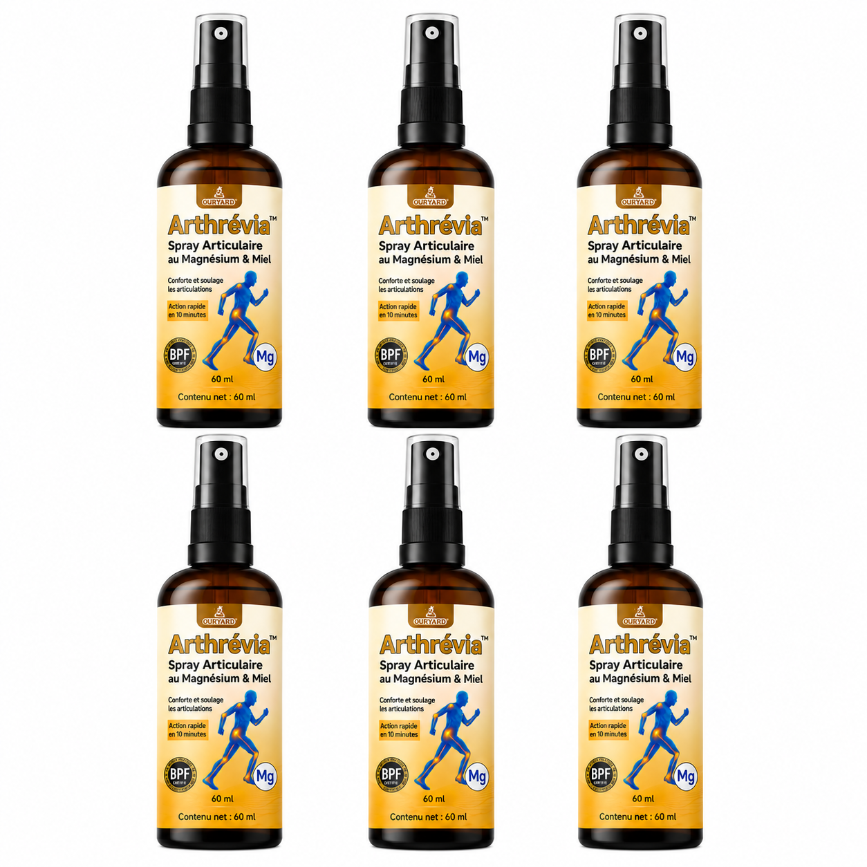 Arthrévia™ Spray Articulaire au Magnésium & Miel | Répare vos articulations douloureuses en 10 minutes!