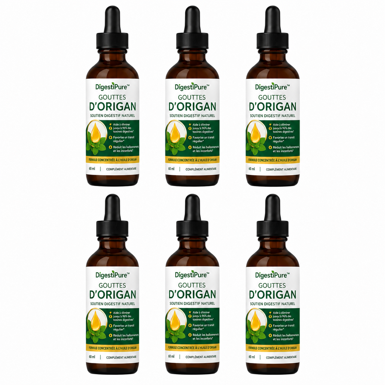 DigestiPure™ Gouttes d’Origan | Éliminez 96% des toxines en 2 jours pour un corps plus léger et vif !