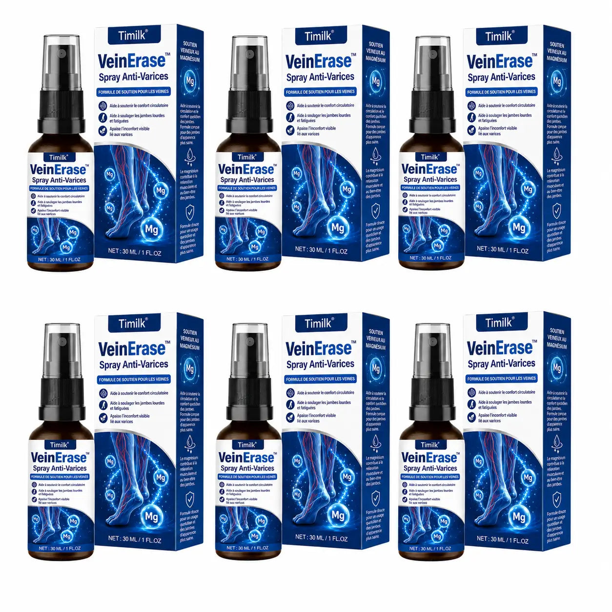 VeinErase™ Spray Anti-Varices | Effacez l’apparence des veines visibles et retrouvez des jambes lisses en 7 jours !