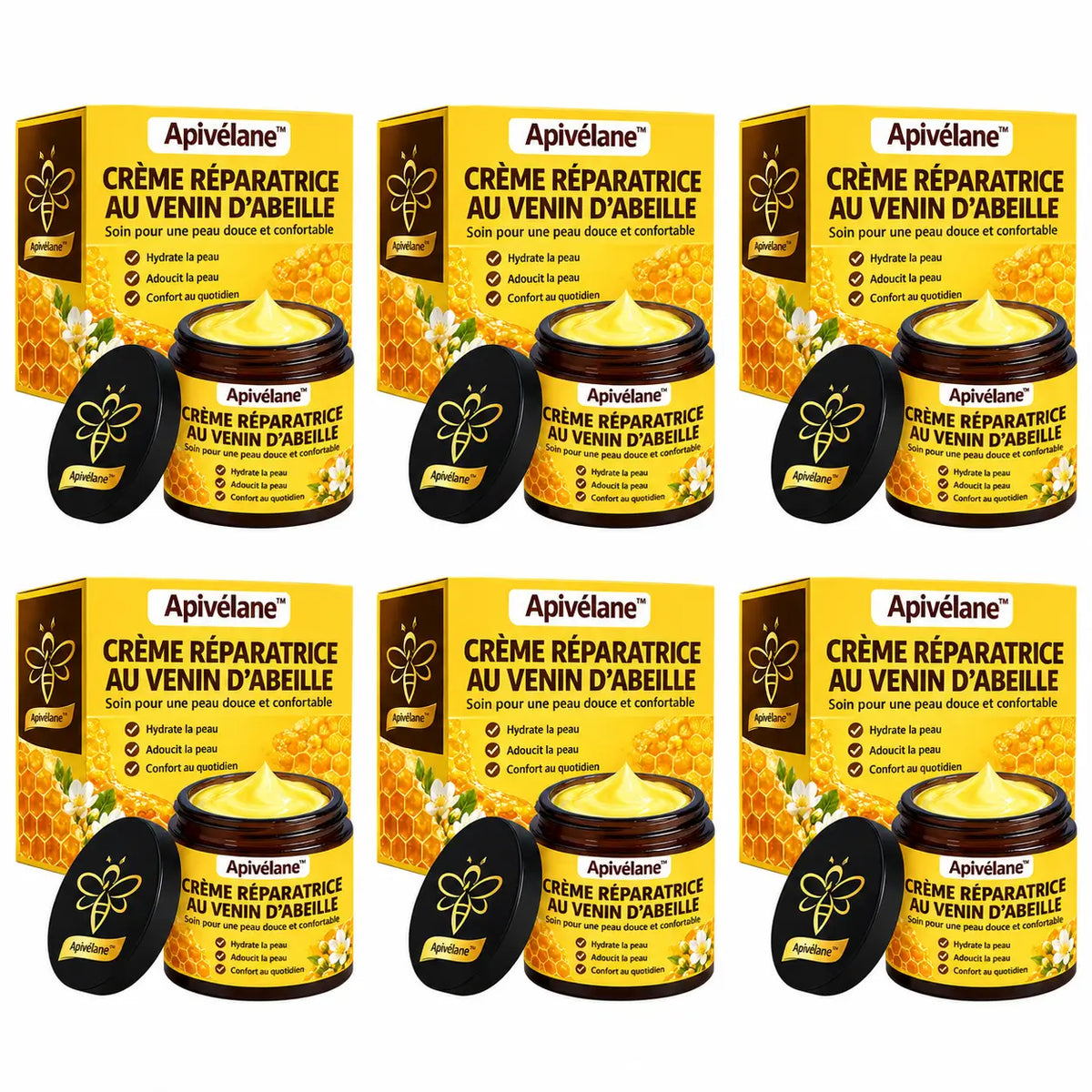 Apivélane™ Crème Réparatrice au Venin d’Abeille | Élimine eczéma, boutons et rougeurs dès la première application!