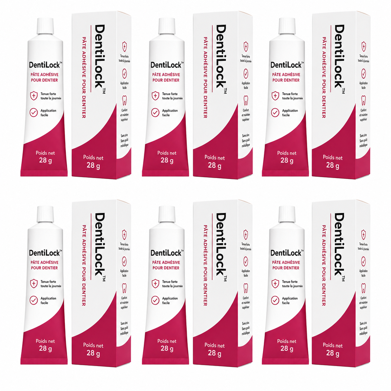 DentiLock™ Pâte Adhésive pour Dentier | Fixe solidement votre dentier et assure un confort parfait en 5 minutes!