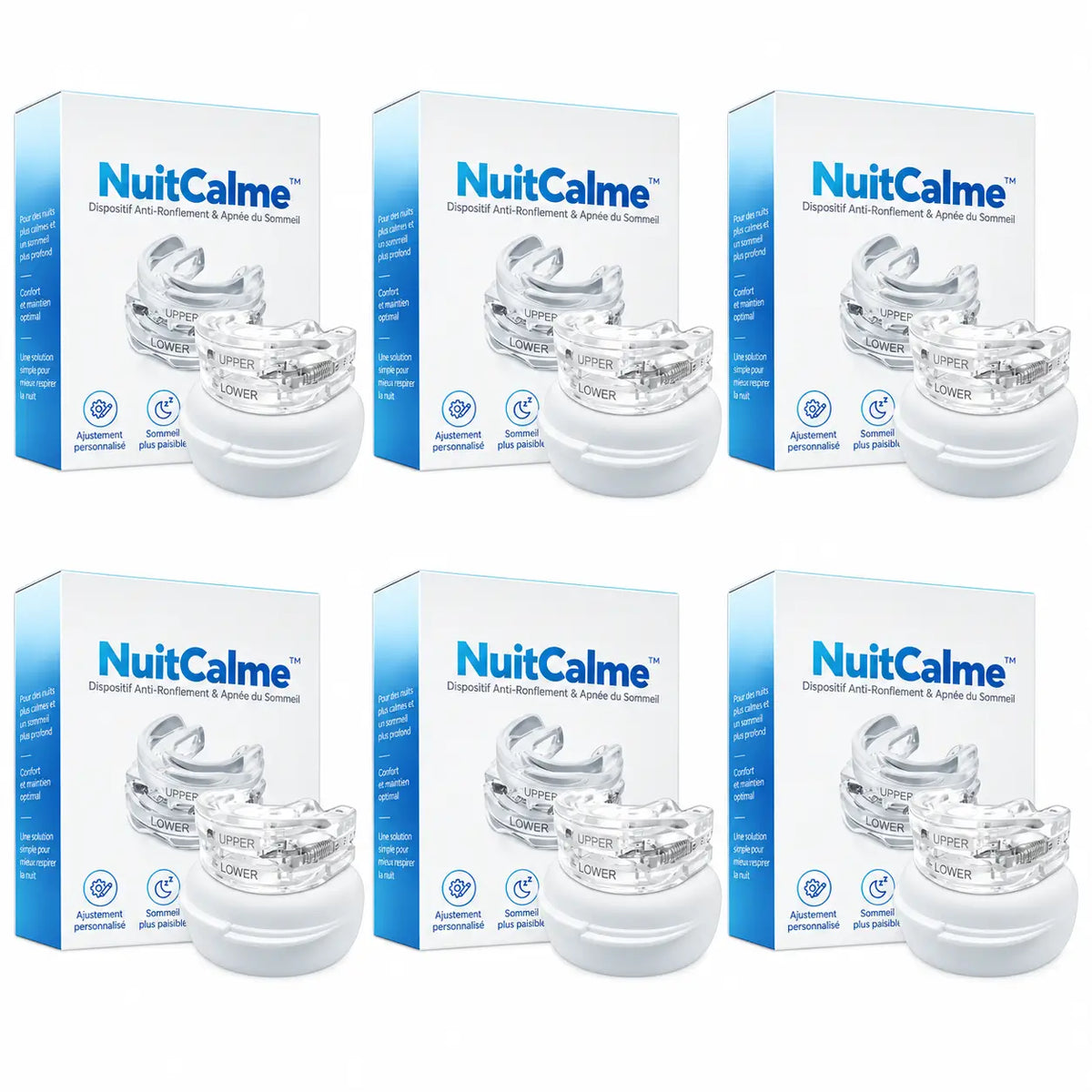 NuitCalme™ Dispositif Anti-Ronflement & Apnée du Sommeil | Respirez librement et dormez profondément dès la première nuit !