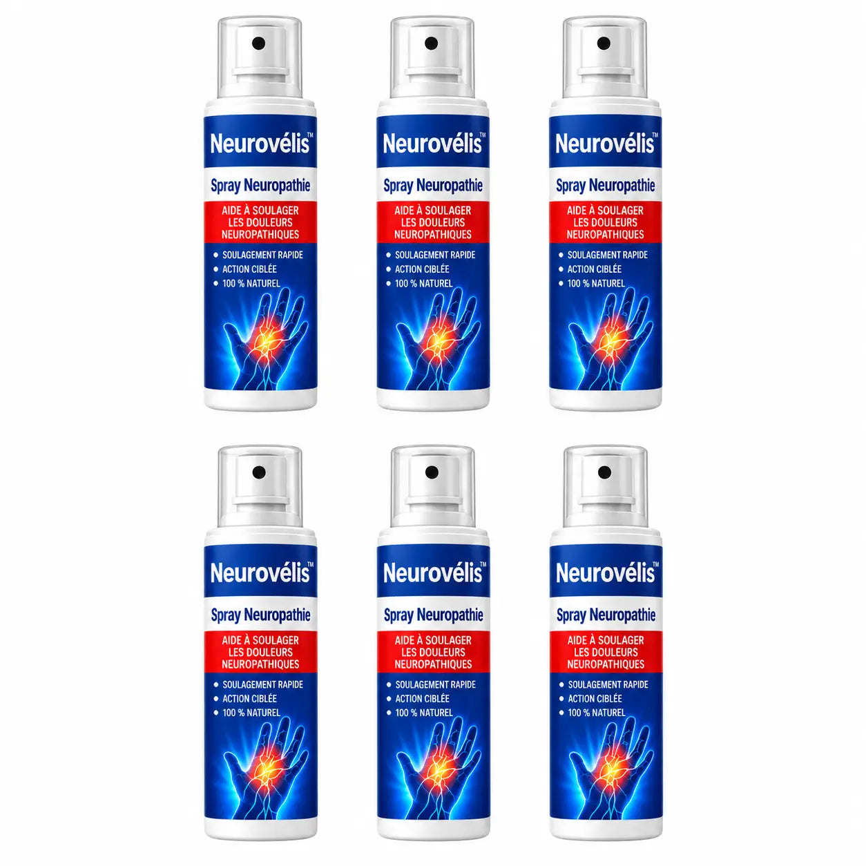 Neurovélis™ Spray Neuropathie | Stoppez picotements et engourdissements dès la première application !