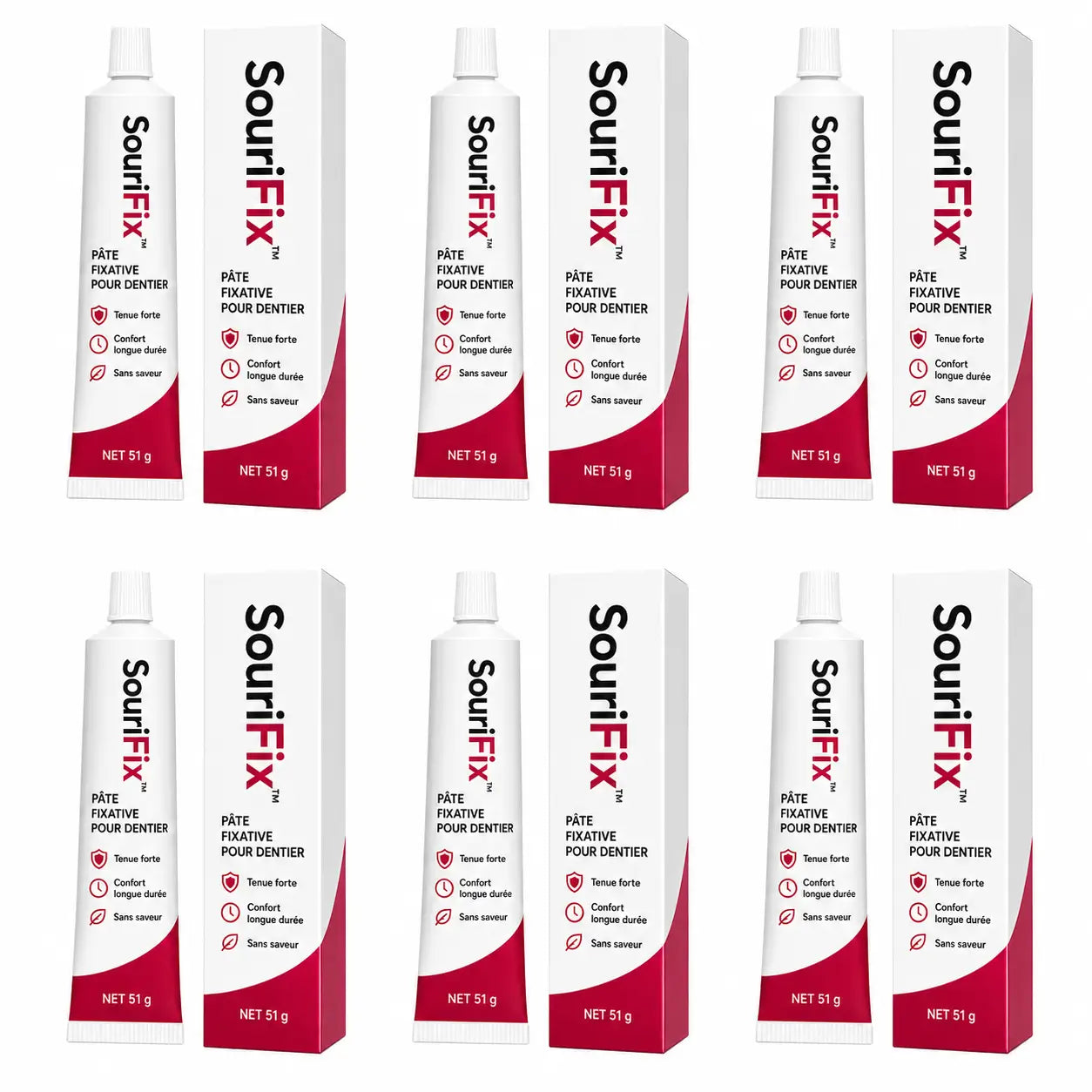 SouriFix™ Pâte Fixative pour Dentier | Fixez votre dentier solidement et retrouvez un confort parfait en 5 minutes !