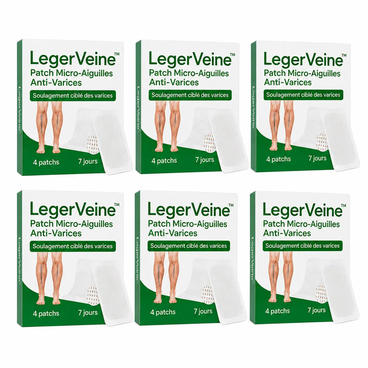 LegerVeine™ Patch Micro-Aiguilles Anti-Varices | Soulage les Varices à 92% en 7 Jours !