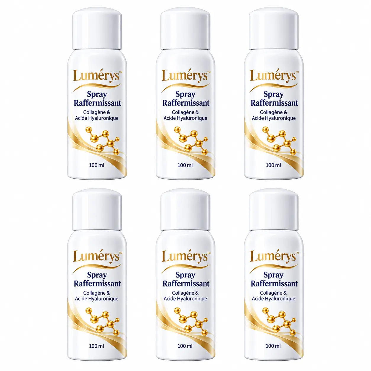 Lumérys™ Spray Raffermissant Collagène & Acide Hyaluronique | Repulpez, hydratez et liftez votre peau sans aiguille ni chirurgie !
