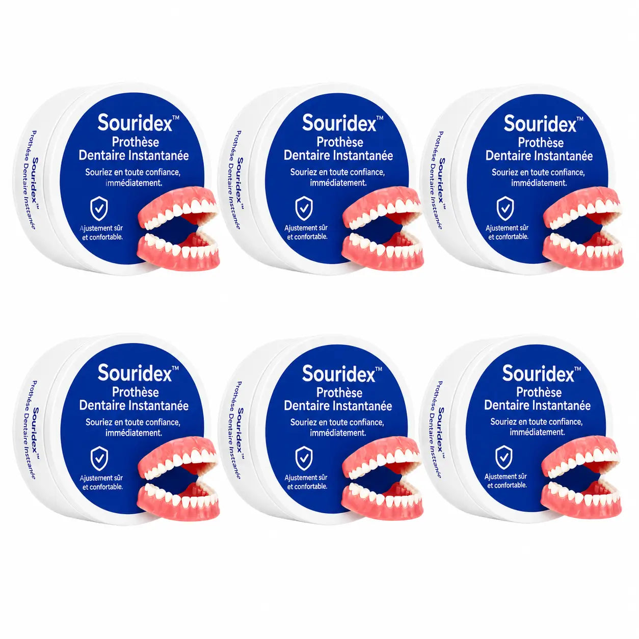 Souridex™ Prothèse Dentaire Instantanée | Un sourire éclatant sans dentiste en 10 secondes!