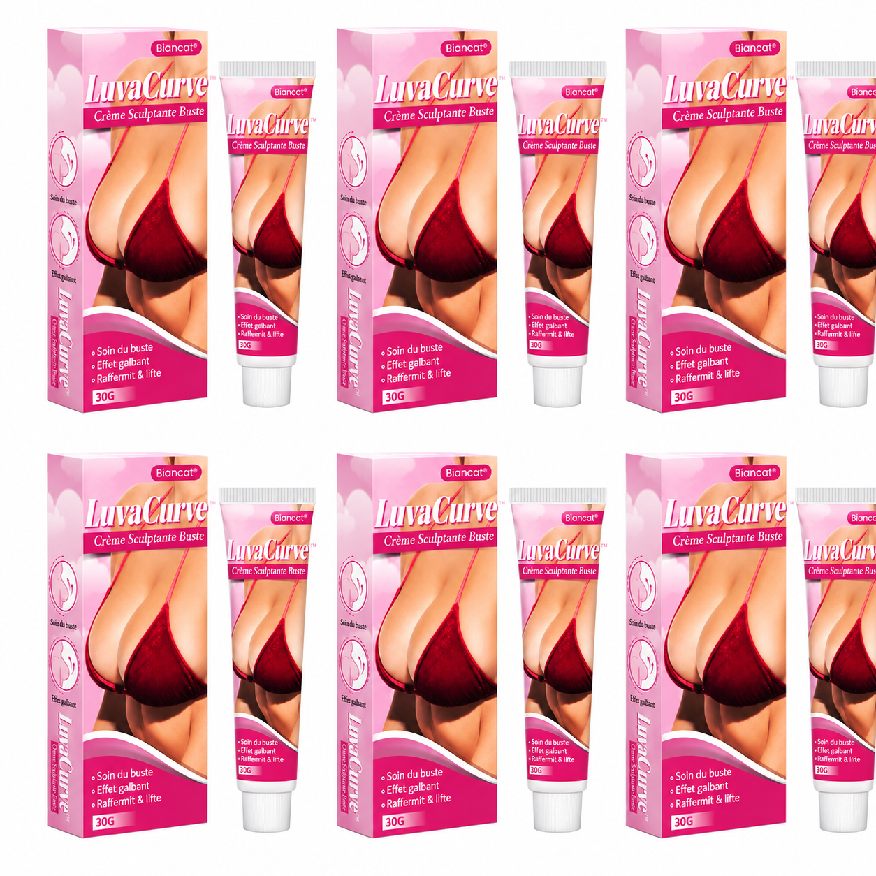 LuvaCurve™ Crème Sculptante Buste | Galbez et redonnez du volume à votre poitrine en 10 minutes !