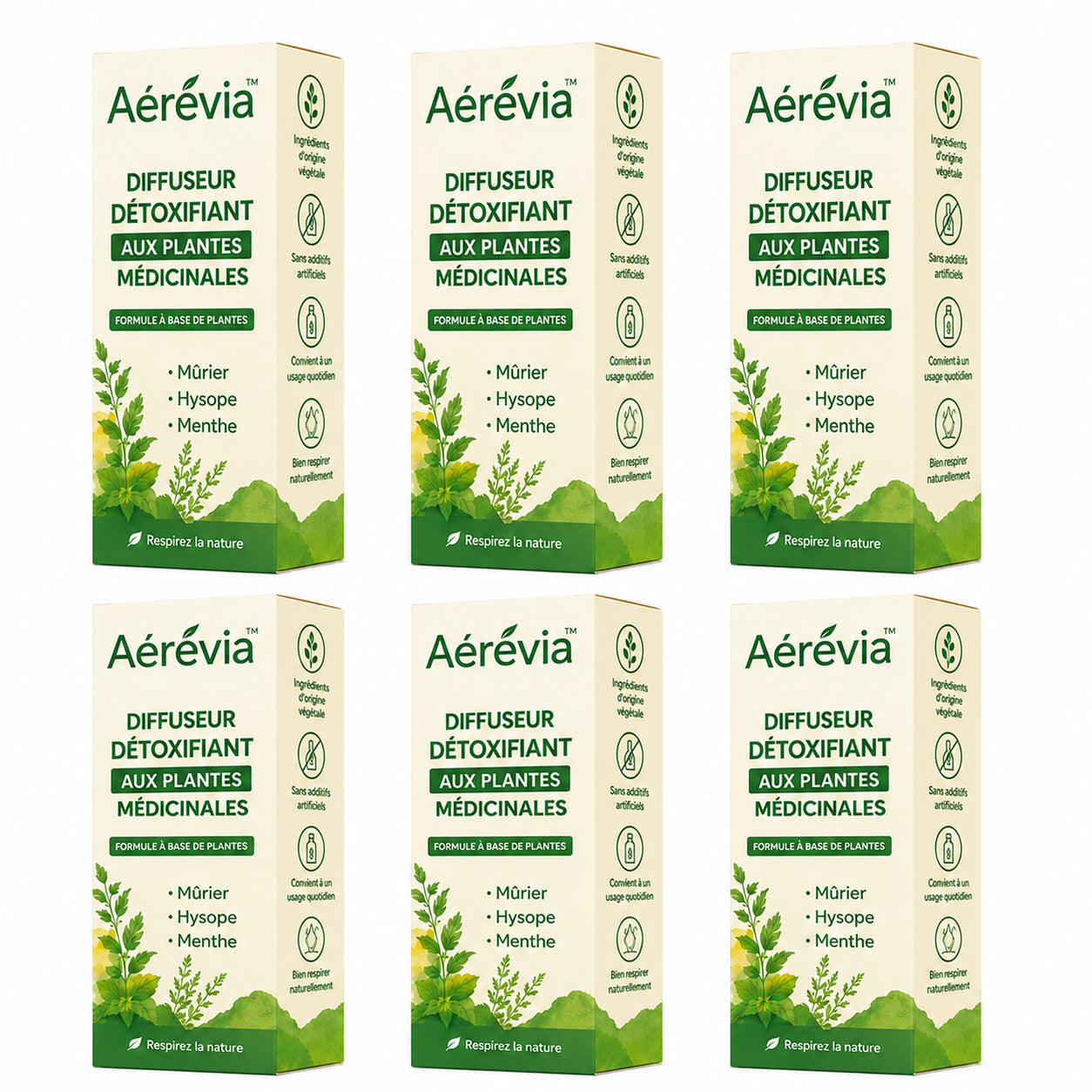 Aérévia™ Diffuseur Détoxifiant aux Plantes Médicinales | Débouche les poumons et élimine 90 % du mucus en 5 minutes!