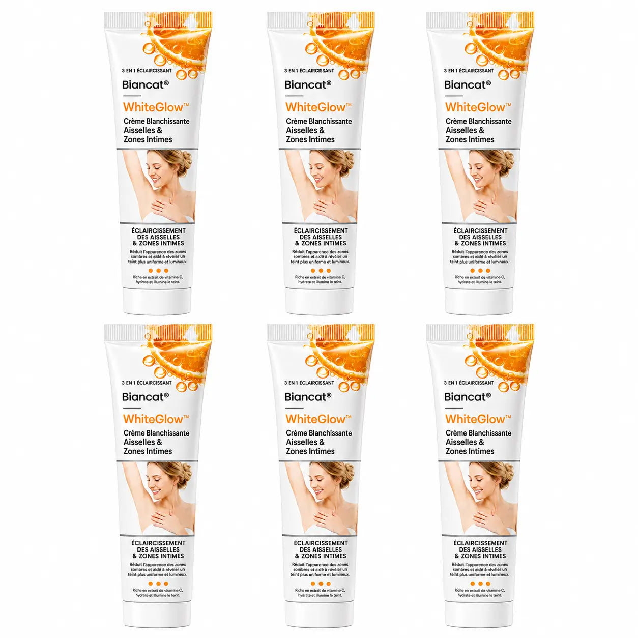 WhiteGlow™ Crème Blanchissante Aisselles & Zones Intimes | Éclaircissez les taches sombres en 7 jours, sans peeling ni irritation !