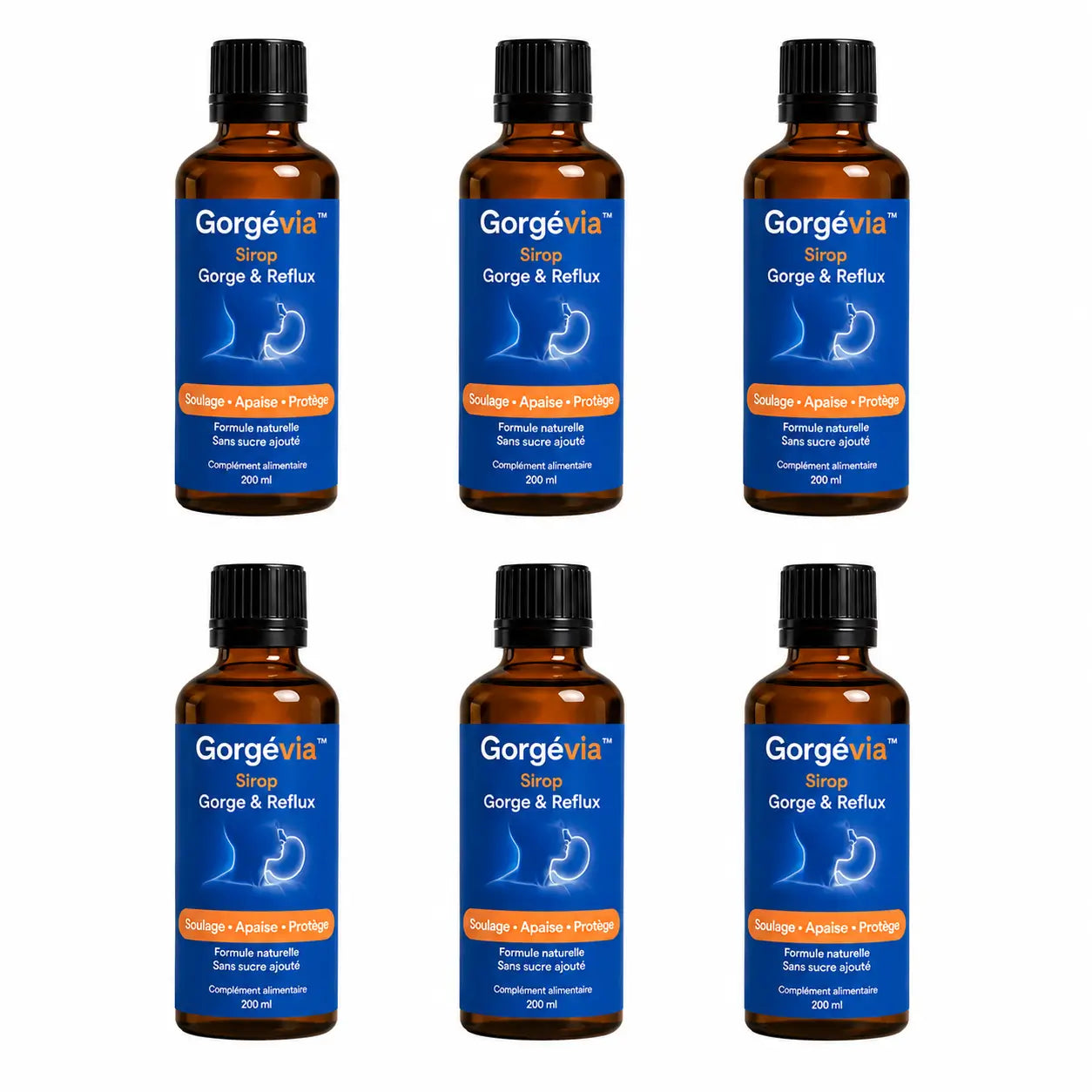 Gorgévia™ Sirop Gorge & Reflux | Soulagez les maux de gorge chroniques et l'enrouement en seulement 7 jours !
