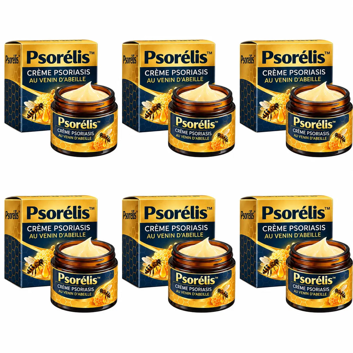 Psorélis™ Crème Psoriasis au Venin d’Abeille | Éliminez plaques, démangeaisons et rougeurs en quelques minutes !