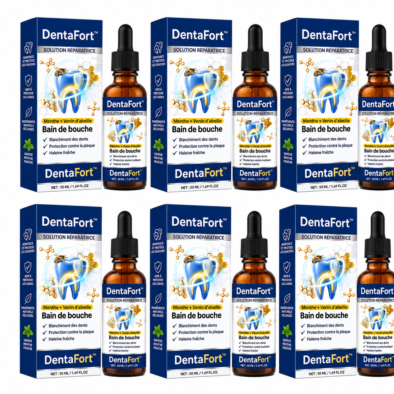 DentaFort™ Solution Réparation Buccale | Stoppez le déchaussement et renforcez vos gencives en quelques jours !