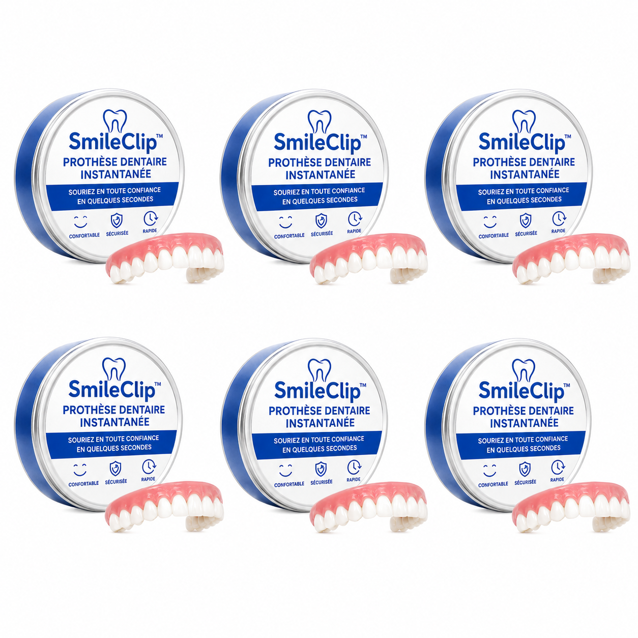 SmileClip™ Prothèse Dentaire Instantanée | Un sourire éclatant sans dentiste en 10 secondes !