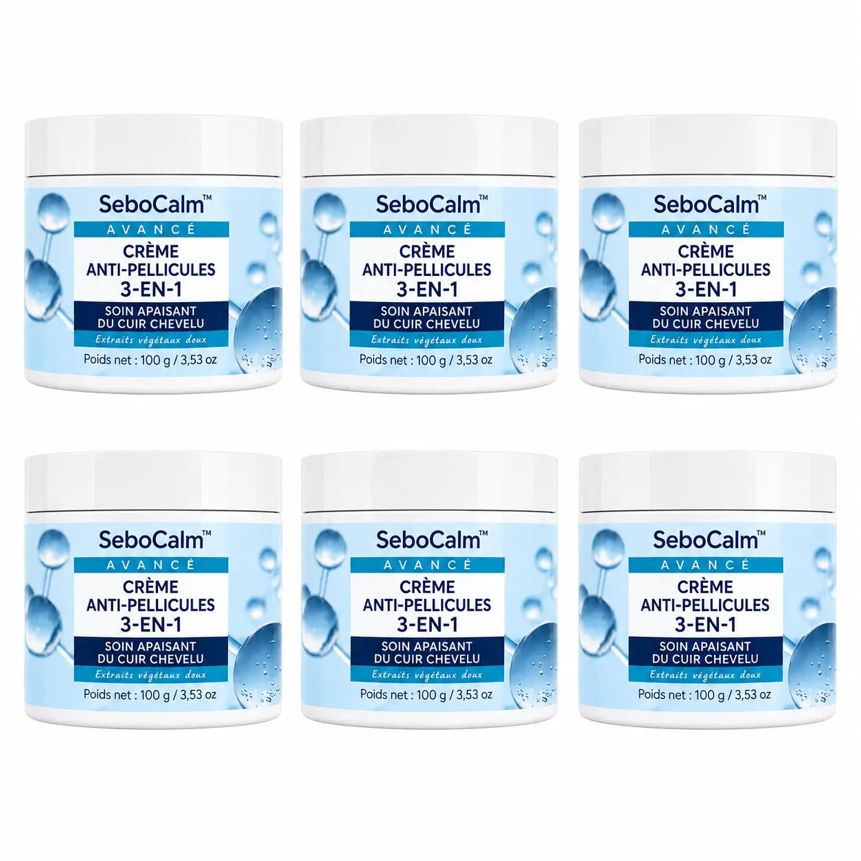 SeboCalm™ Crème Anti-Pellicules 3-en-1 | Apaise les rougeurs, calme les démangeaisons et réduit les pellicules rapidement !