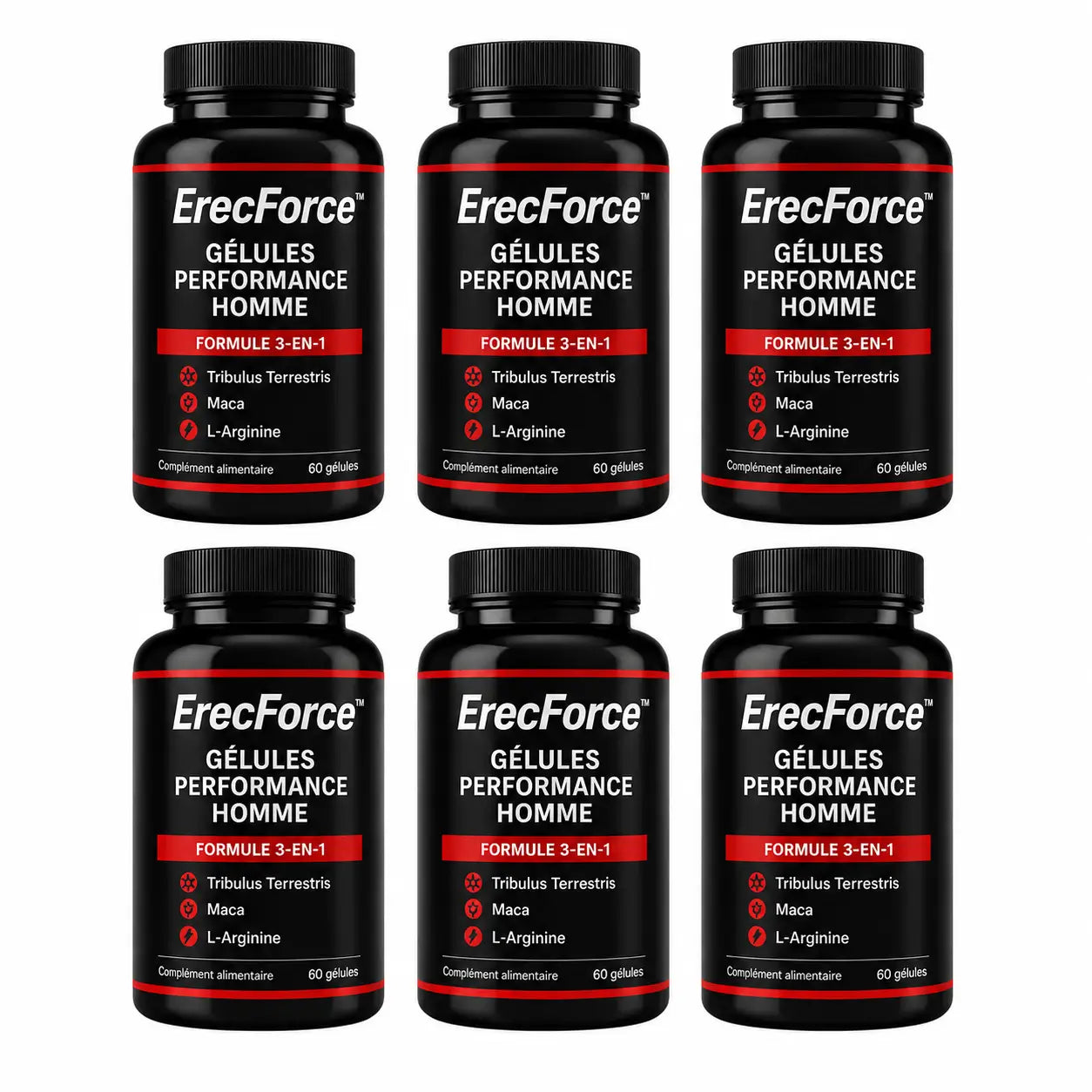 ErecForce™ Gélules Performance Homme | Retrouvez une érection plus ferme, une libido brûlante et une endurance d’acier !
