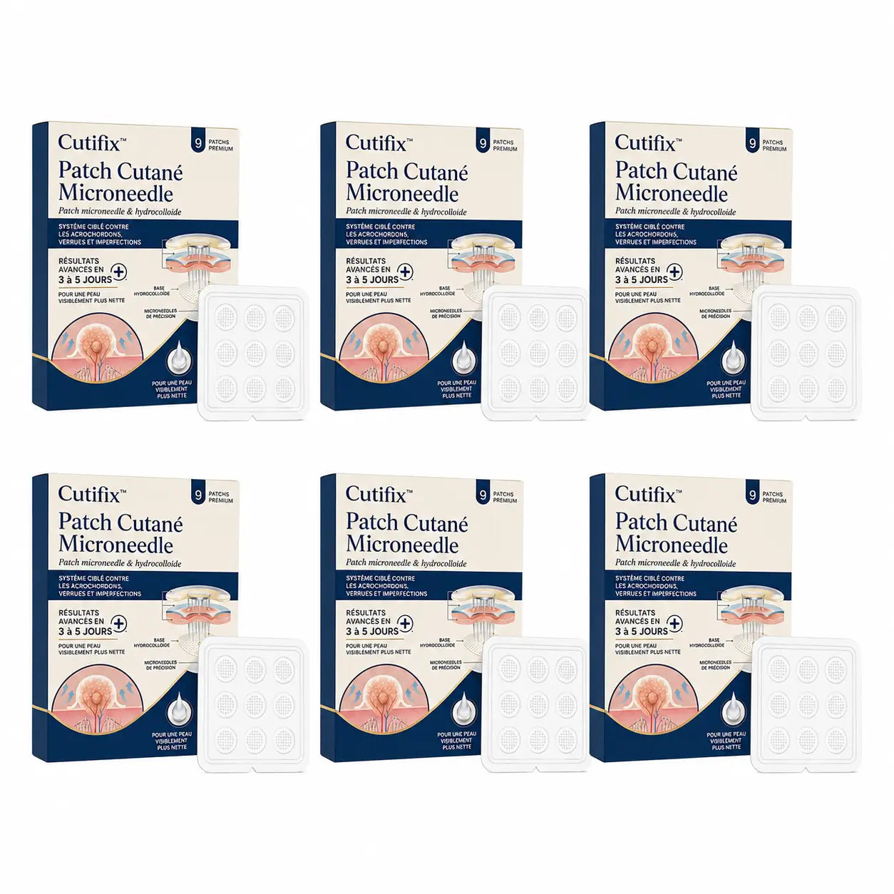 Cutifix™ Patch Cutané Microneedle | Ciblez les imperfections tenaces en 5 jours sans acides agressifs !