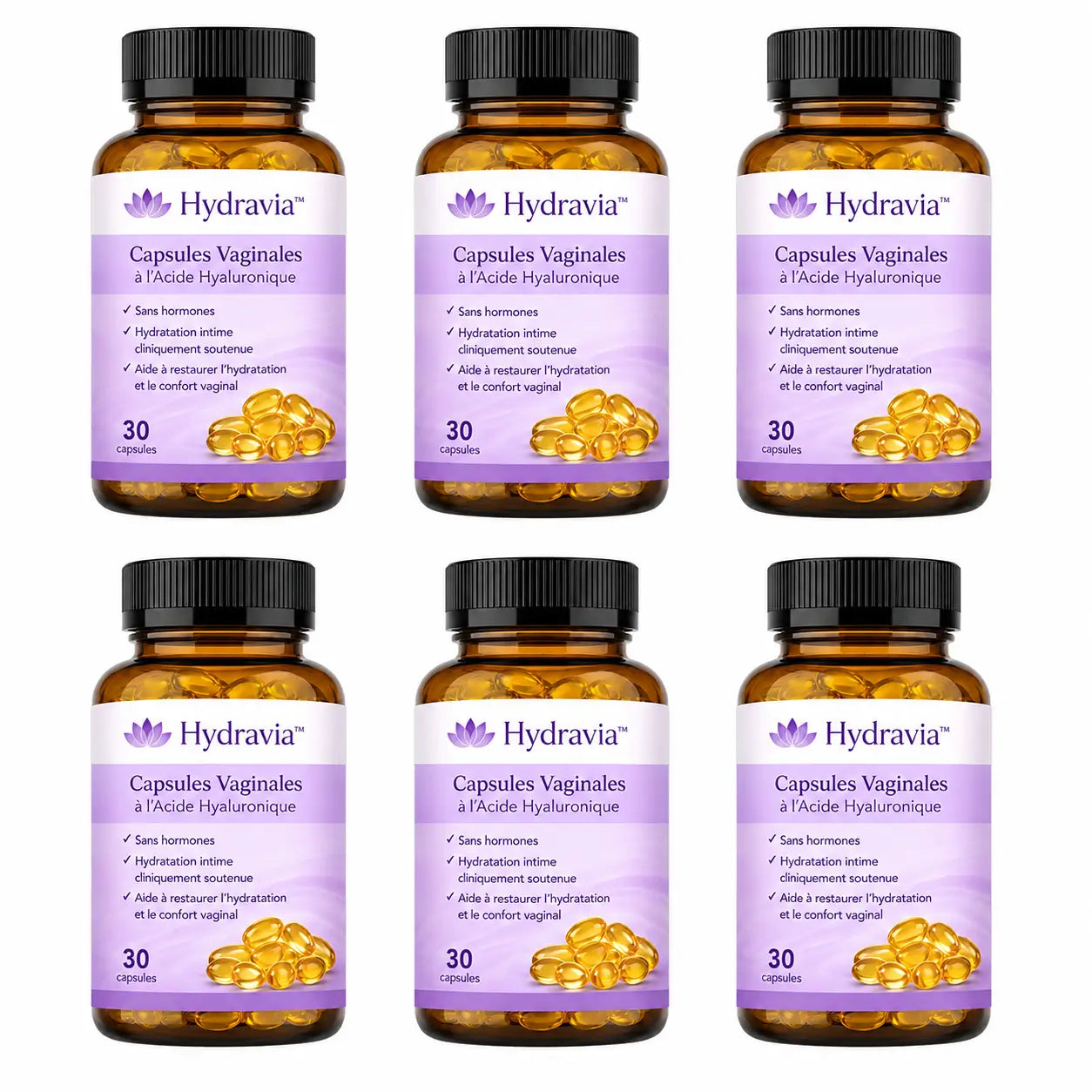 Hydravia™ Capsules Vaginales à l’Acide Hyaluronique | Retrouvez une vie sexuelle épanouie après la ménopause en 2 semaines !
