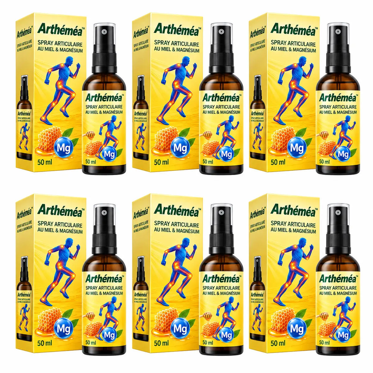 Arthéméa™ Spray Articulaire au Miel & Magnésium | Supprime vos douleurs articulaires en 10 minutes chrono !