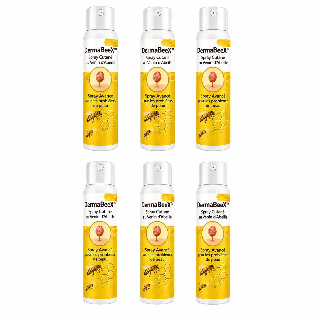 DermaBeeX™ Spray Cutané au Venin d’Abeille | Éliminez verrues, taches et boutons en 10 minutes !