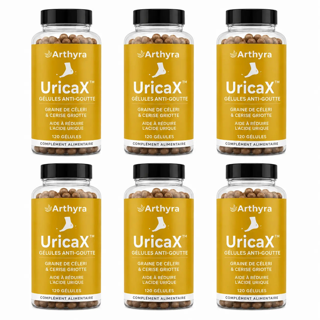 UricaX™ Gélules Anti-Goutte | Éliminez les cristaux d’acide urique, améliorez la mobilité articulaire en 48 heures !