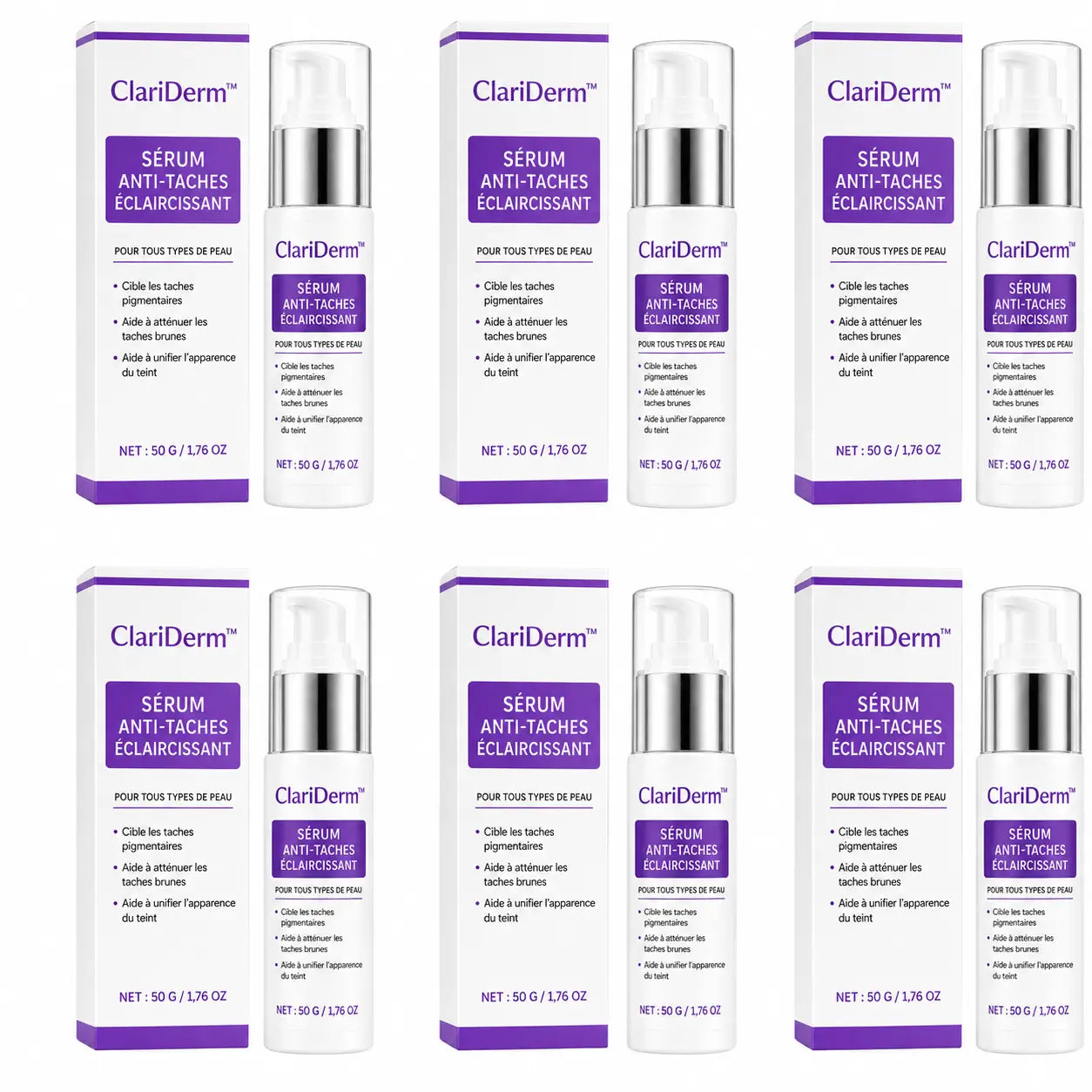 ClariDerm™ Sérum Anti-Taches Éclaircissant | Effacez vos taches brunes en 72 heures chrono !