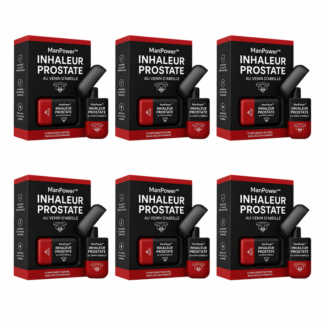 ManPower™ Inhaleur Prostate au Venin d’Abeille | Retrouvez une érection dure comme du béton en 3 minutes!