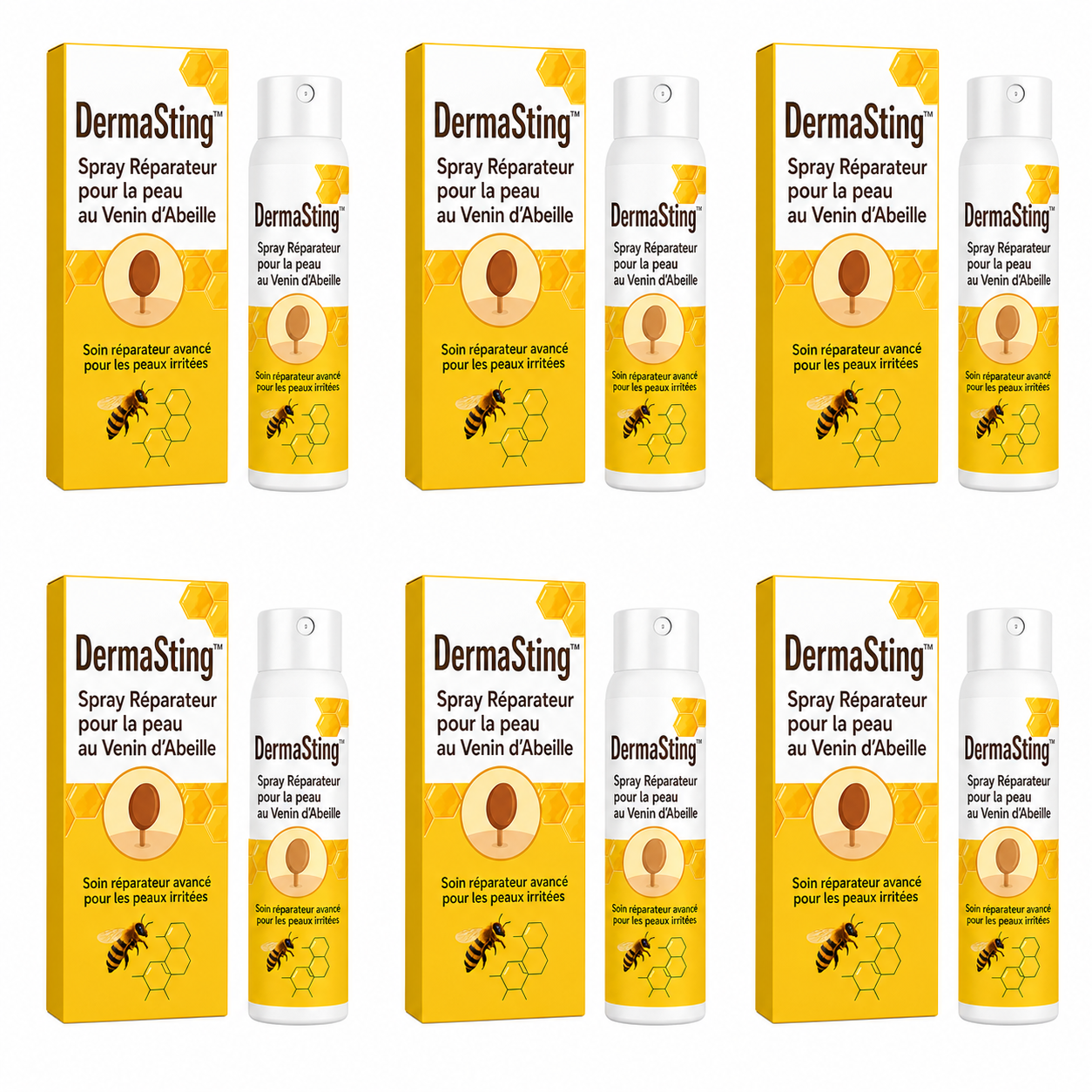 DermaSting™ Spray Réparateur pour la peau au Venin d'Abeille | Élimine les problèmes de peau en 10 minutes !