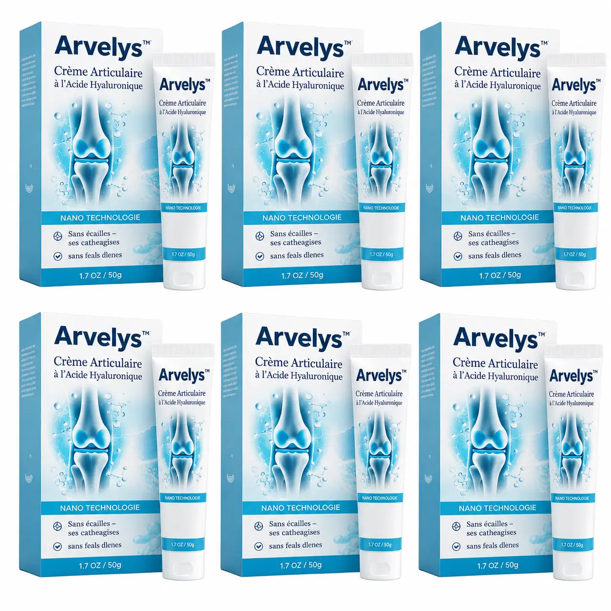 Arvelys™ Crème Articulaire à l’Acide Hyaluronique | Soulagez vos douleurs en 60 secondes !