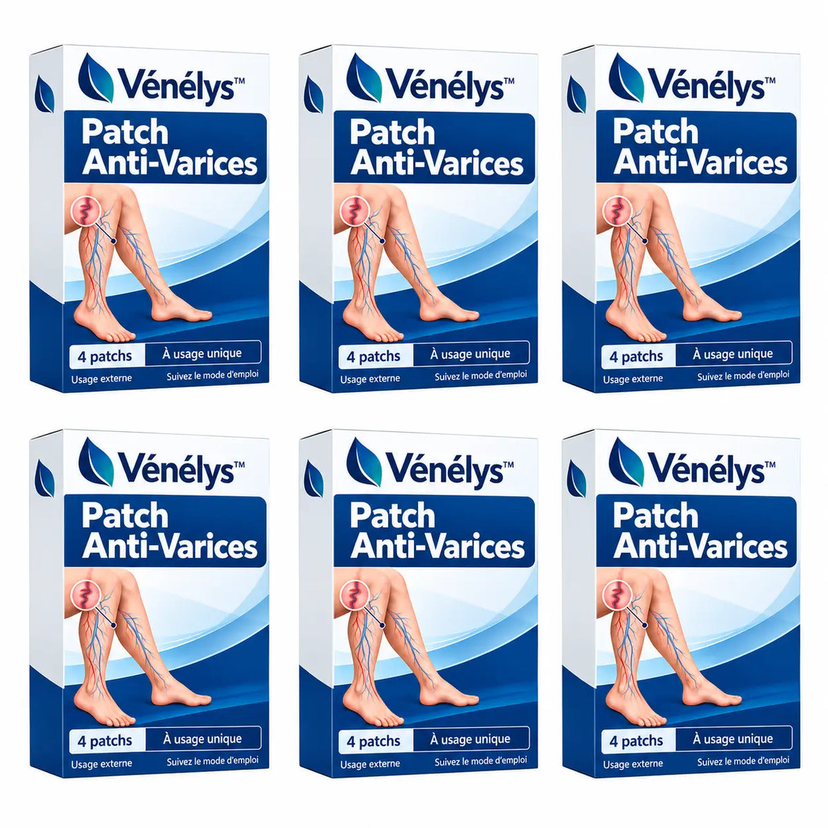 Vénélys™ Patch Anti-Varices | Effacez jusqu’à 92% des varices visibles en 14 jours et retrouvez des jambes lisses sans honte !
