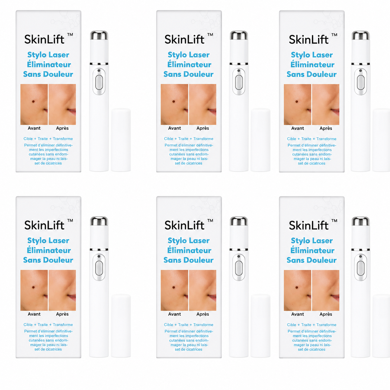 SkinLift™ Stylo Laser Éliminateur Sans Douleur | Efface les verrues et grains de beauté dès la 1ère utilisation!