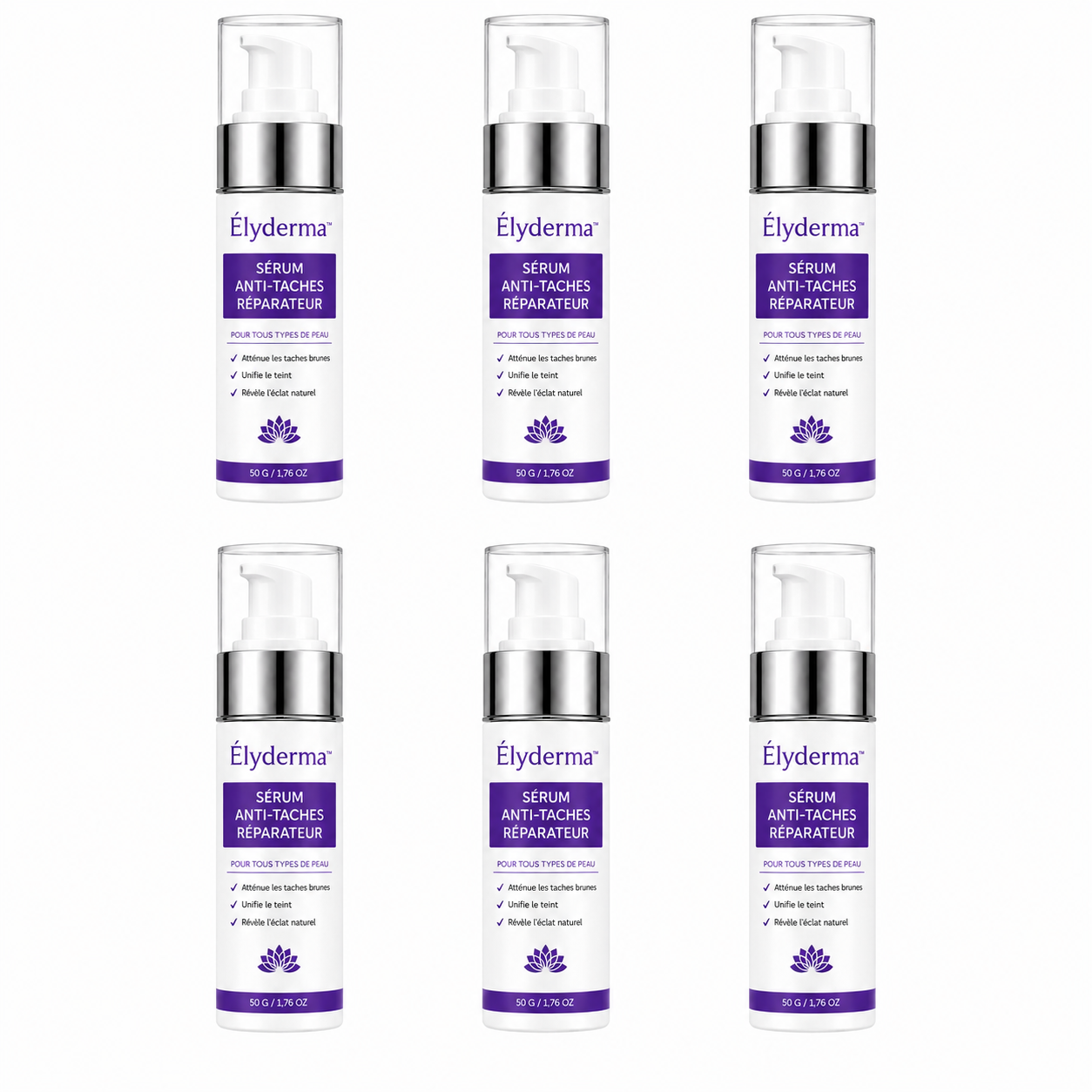 Élyderma™ Sérum Anti-Taches Réparateur | Effacez vos taches brunes en 72 heures et révélez une peau éclatante !
