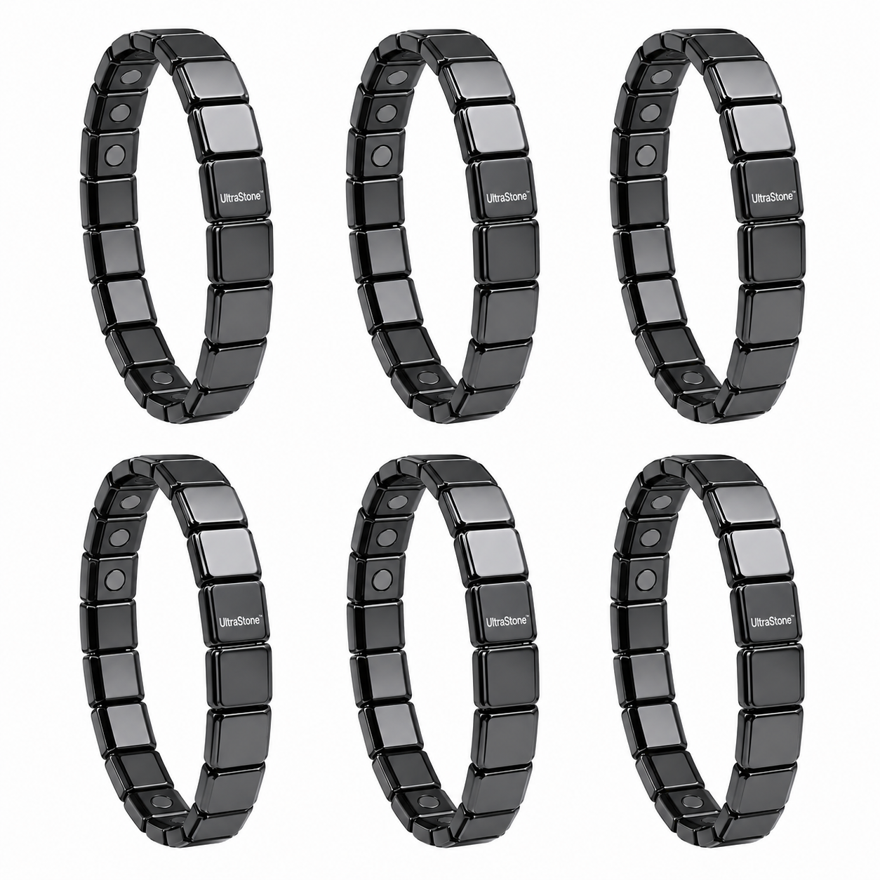 UltraStone™ Bracelet Magnétique en Hématite | Boost ton taux de testostérone de +92 % en 7 jours seulement!