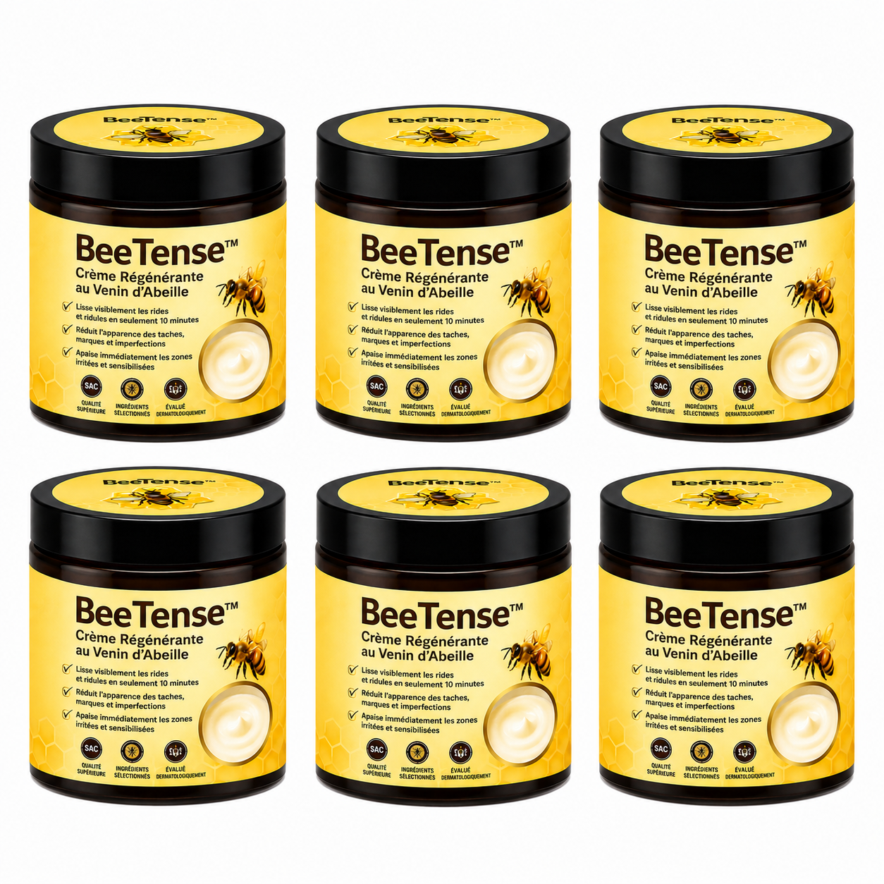 BeeTense™ Crème Régénérante au Venin d’Abeille | Répare, lisse et revitalise votre peau en 10 minutes!