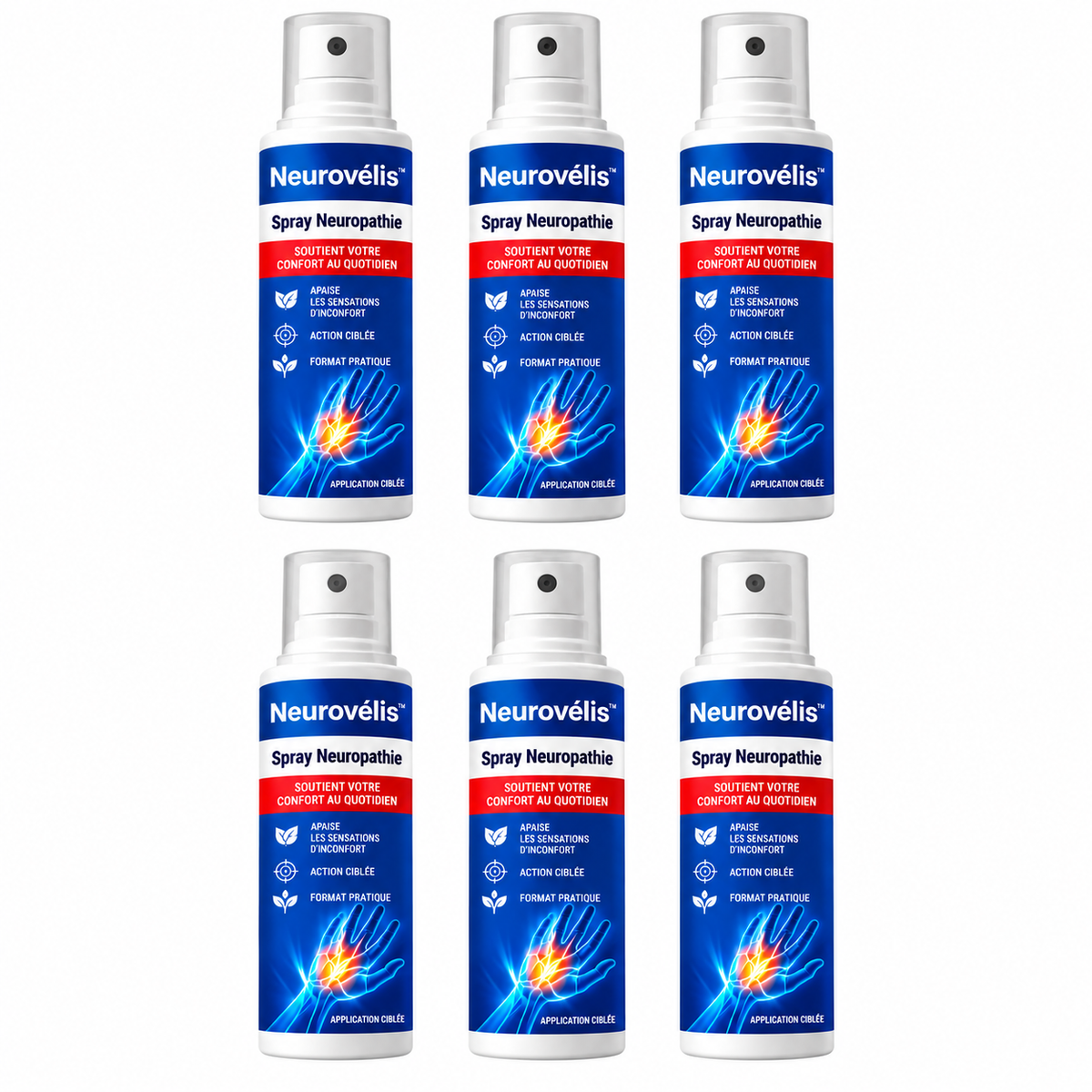 Neurovélis™ Spray Neuropathie | Stoppez picotements et engourdissements dès la première application !