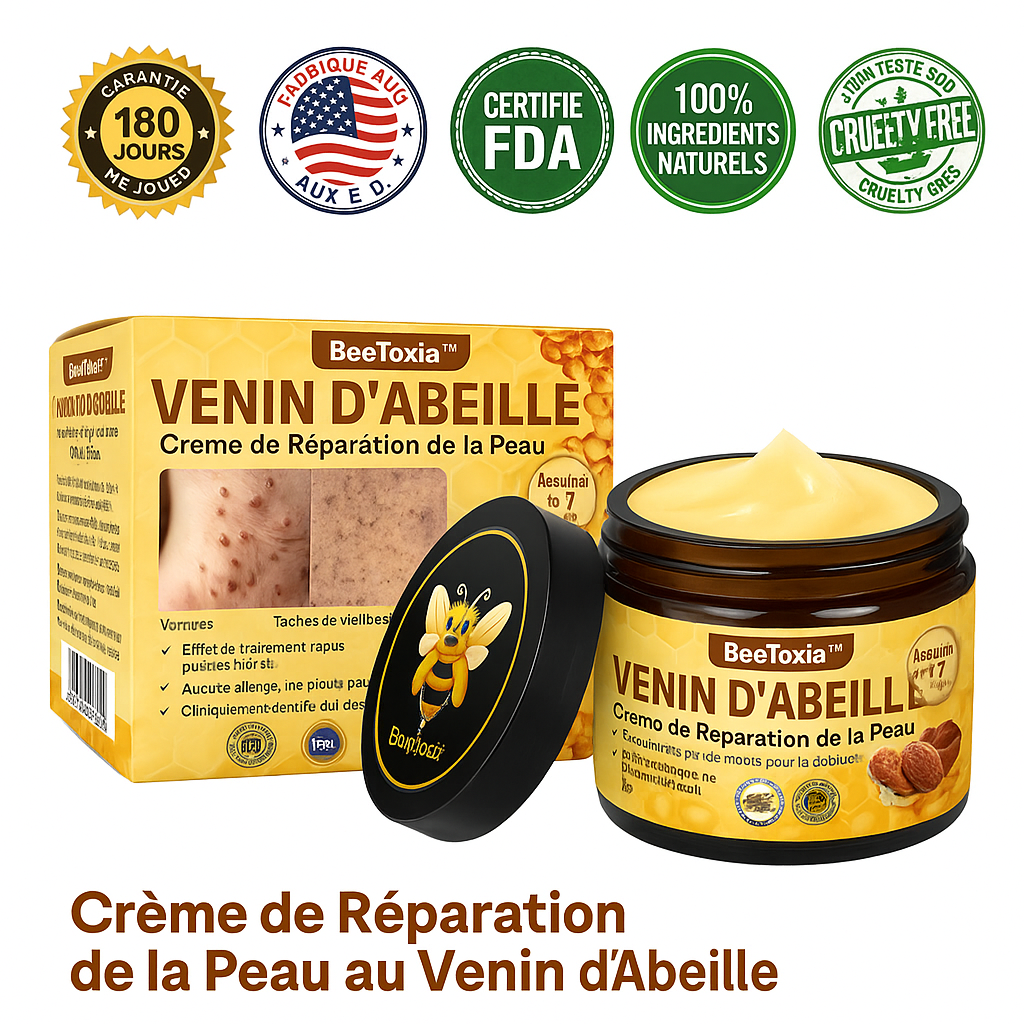 BeeToxia™ Crème Régénérante au Venin d’Abeille | Raffermit et régénère votre peau en 3 minutes!