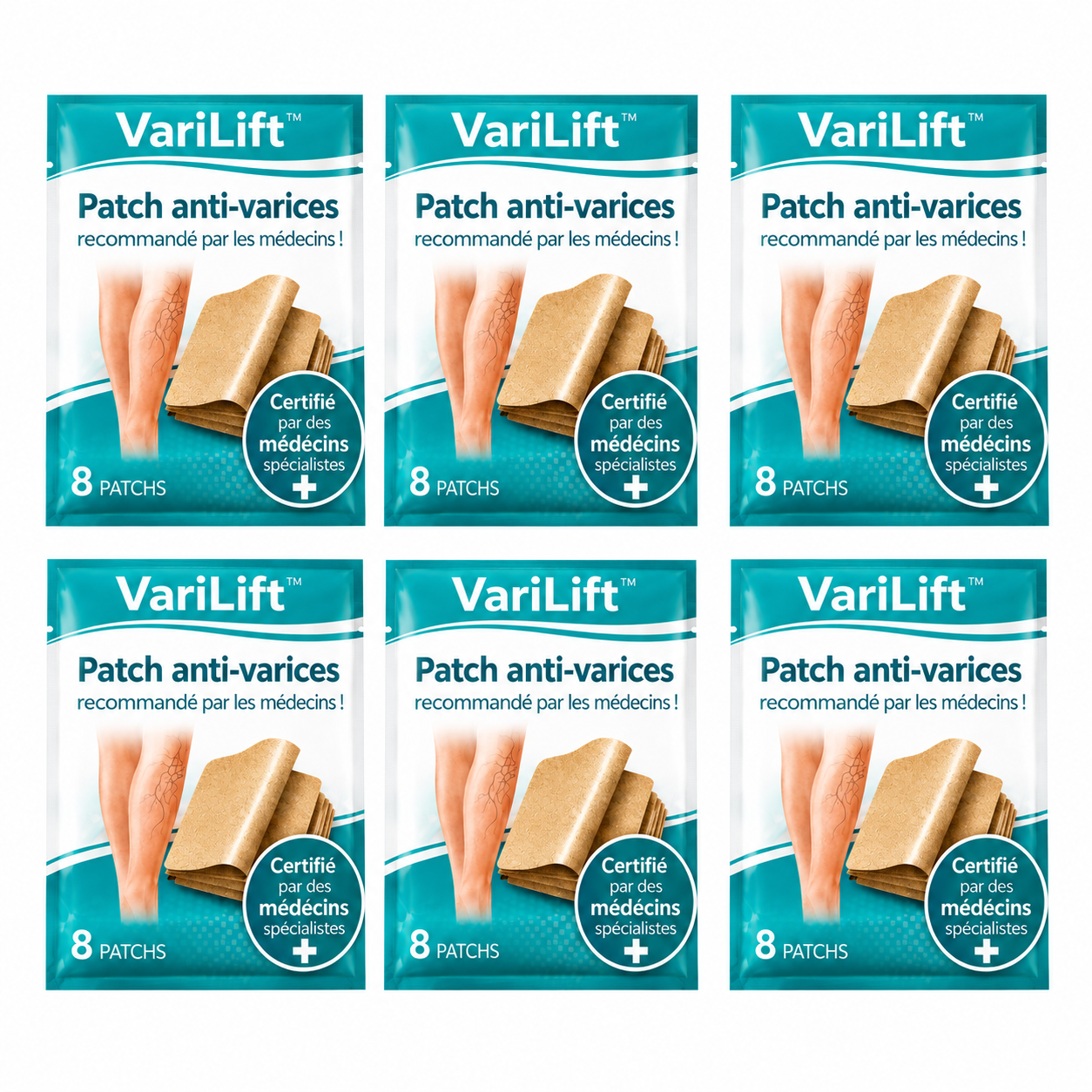 VariLift™ Patch Anti-Varices | Faites disparaître varices et douleurs de jambes en 3 minutes!
