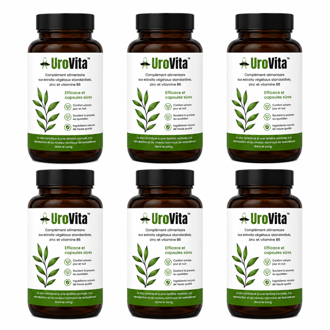 UroVita™ Capsules Prostate au Palmier | Réduisez l'inflammation de la prostate jusqu'à 95 % en 5 jours !
