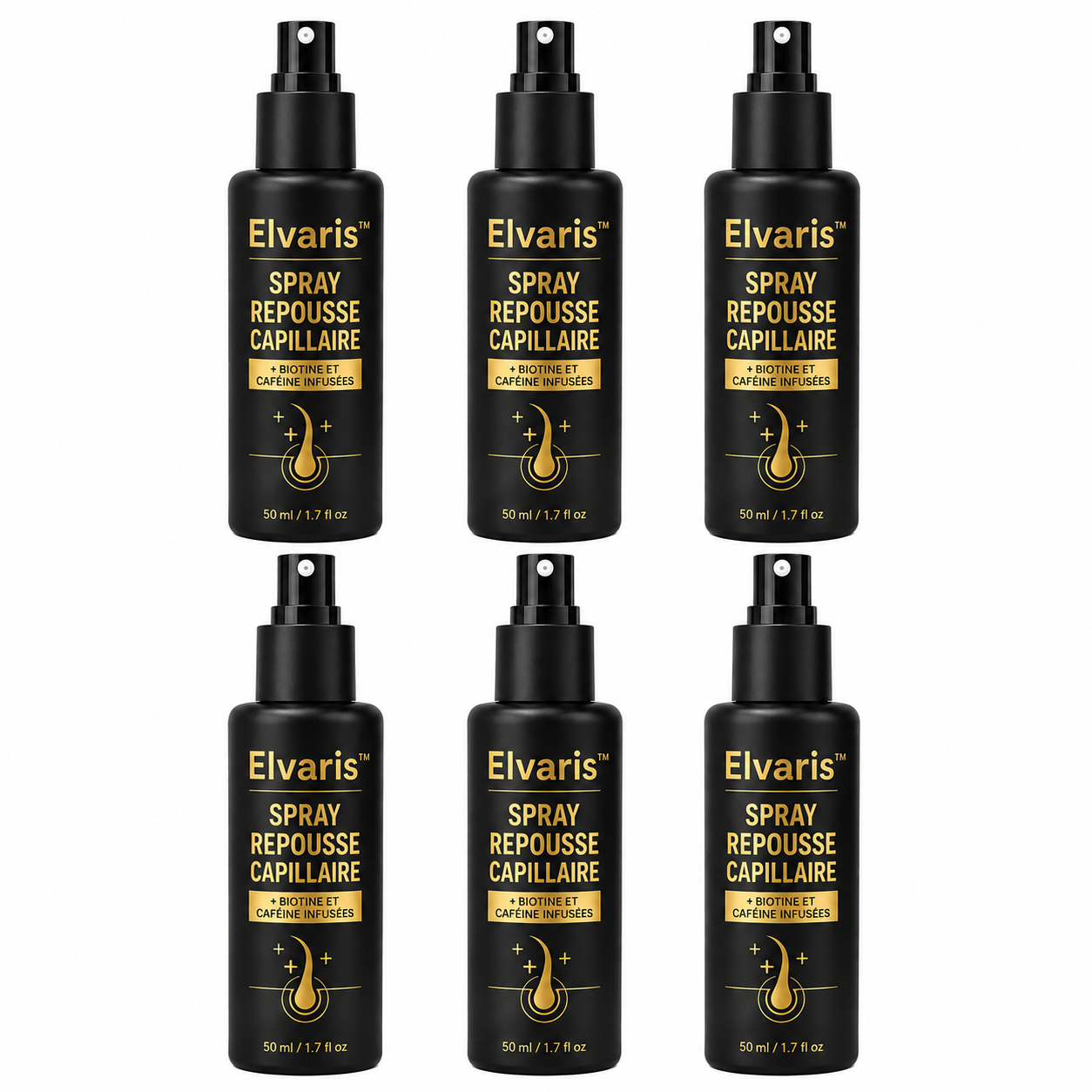 Elvaris™ Spray Repousse Capillaire | Retrouvez des cheveux plus denses en seulement 14 jours !