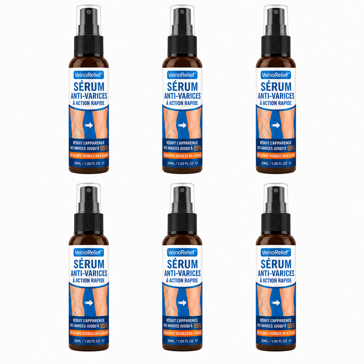 VeinoRelief™ Sérum Anti-Varices à Action Rapide | Élimine 95% des varices visibles en 4 jours!